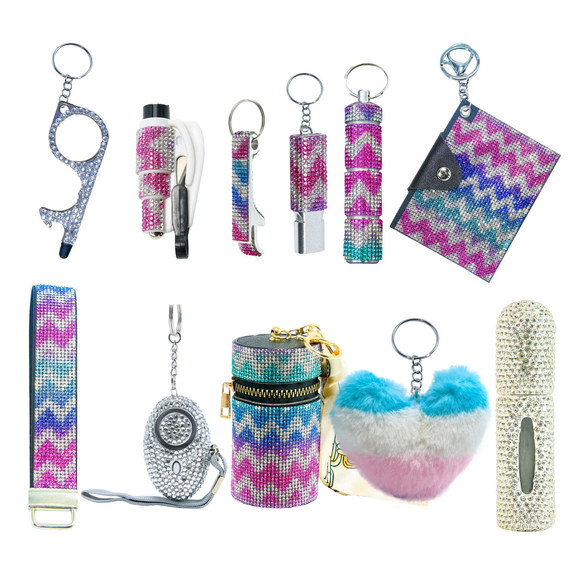 11-in-1 Emergency Safety Keychain with Alarm & Window Breaker