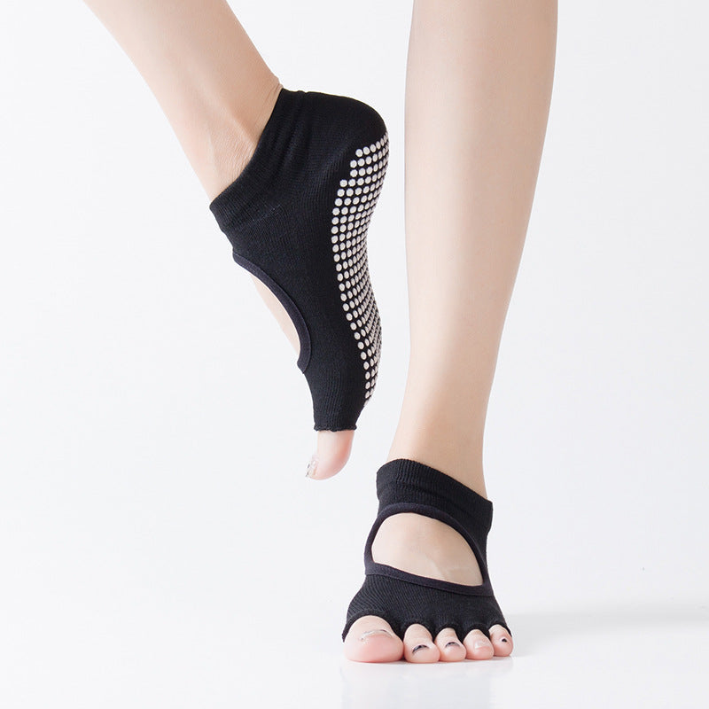 Toe-Split Grip Socks for Yoga, Pilates & Barre Workouts