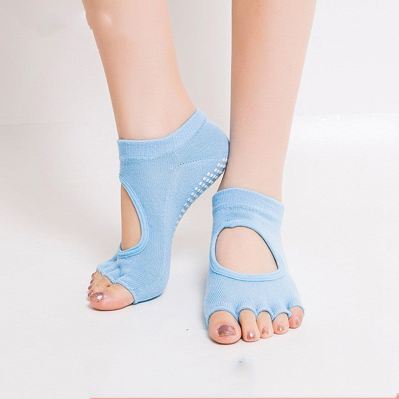 Toe-Split Grip Socks for Yoga, Pilates & Barre Workouts