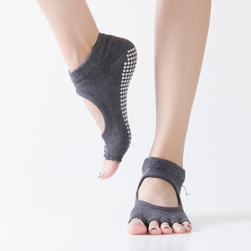 Toe-Split Grip Socks for Yoga, Pilates & Barre Workouts