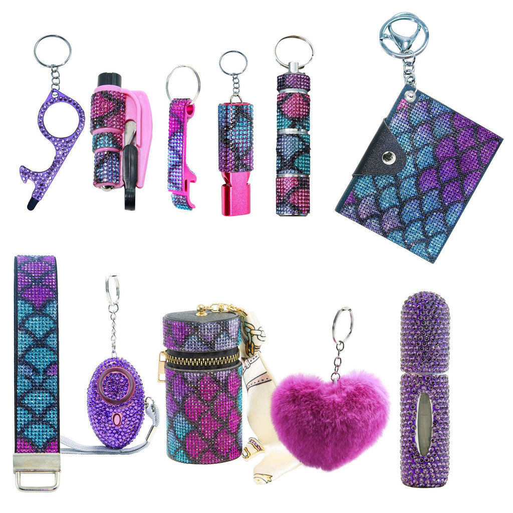 11-in-1 Emergency Safety Keychain with Alarm & Window Breaker