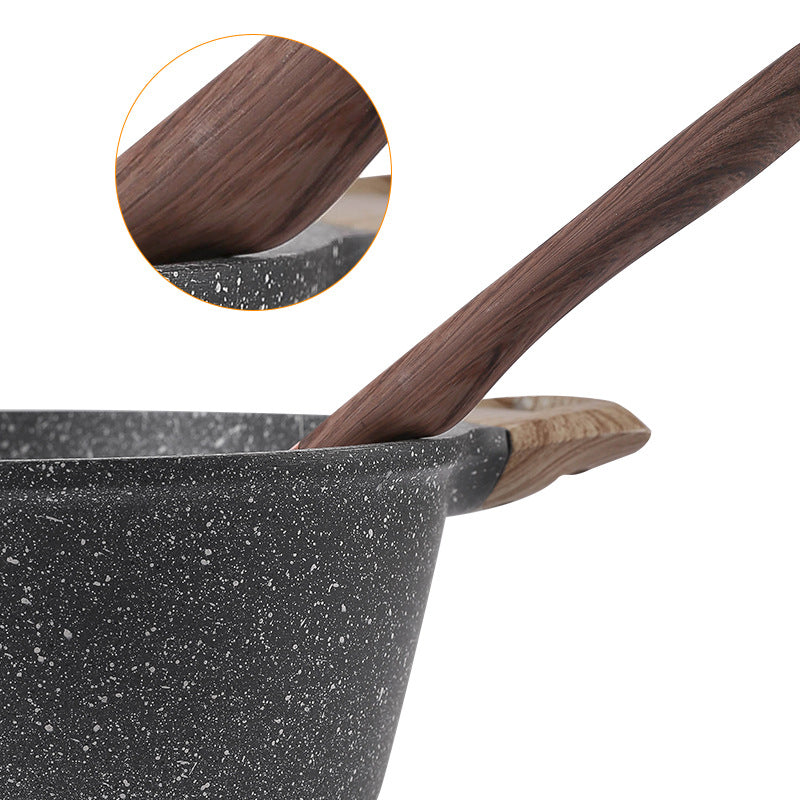 12-Piece Silicone Kitchen Utensil Set with Natural Wood Grain