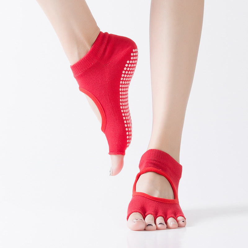 Toe-Split Grip Socks for Yoga, Pilates & Barre Workouts